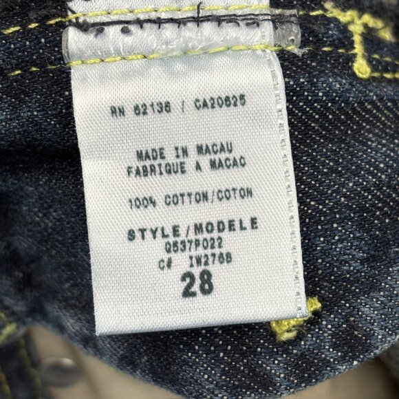 Guess Bootcut Patches Women's size 28 Dark Wash Blue Denim jeans - Picture 3 of 4